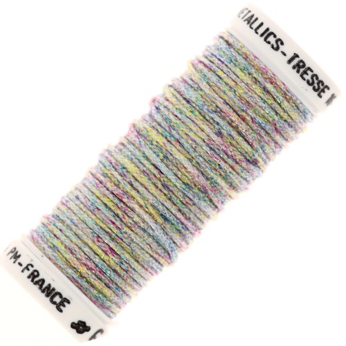 Au ver à soie Metallic braided embroidery thread 16 - Harlequin (037) x10m