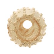 9.5x6.5mm 3-hole Sea urchin bead - Gold plated 3 microns x1