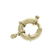 15mm Spring clasp for bracelet or necklace - Gold Plated 3 microns x2|raw }}
