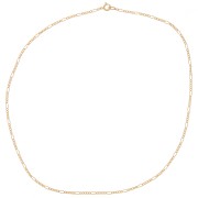 Choker Figaro links 2mm fine Gold plated x 45 cm