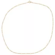 Choker Figaro links 2mm fine Gold plated x 45 cm