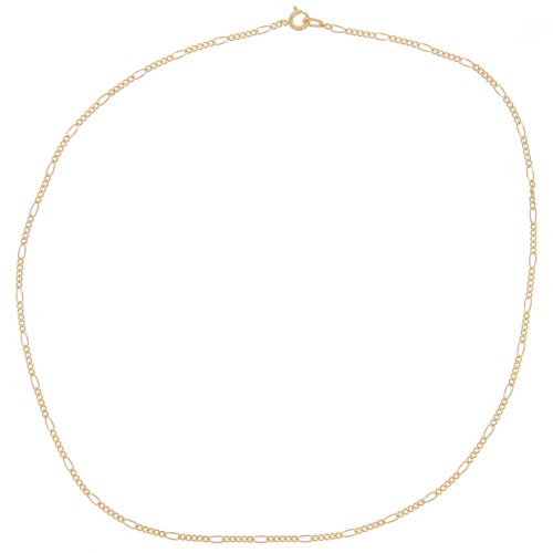 Choker Figaro links 2mm fine Gold plated x 45 cm