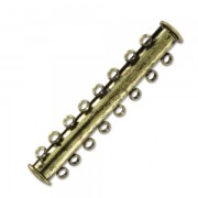 8 strands magnetic clasp 45mm Bronze tone x1|raw }}