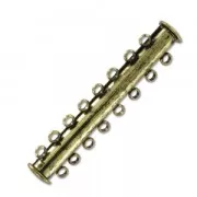 8 strands magnetic clasp 45mm Bronze tone x1
