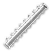 8 strands magnetic clasp 45mm Silver tone x1