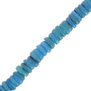 6 mm Shell Round Heishi beads - Turquoise x39 cm