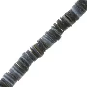6 mm Shell Round Heishi beads -  Grey x40 cm