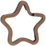 Star keyring 32mm Old copper tone x1