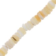 6mm Shell Round Heishi beads - Beige Natural x39cm