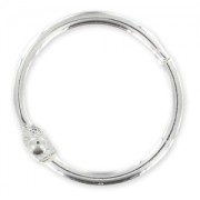 Round shape keyring 30mm Silver tone x1