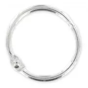 Round shape keyring 30mm Silver tone x1