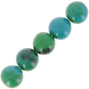 10mm gemstone beads Chrysocolla x5|raw }}