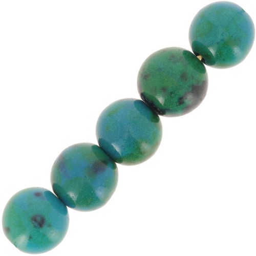 8mm gemstone beads Chrysocolla x10