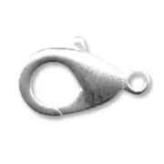 Lobster claw clasp 15mm  silver tone x1