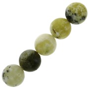 10mm Gemstone round beads Serpentine x5|raw }}