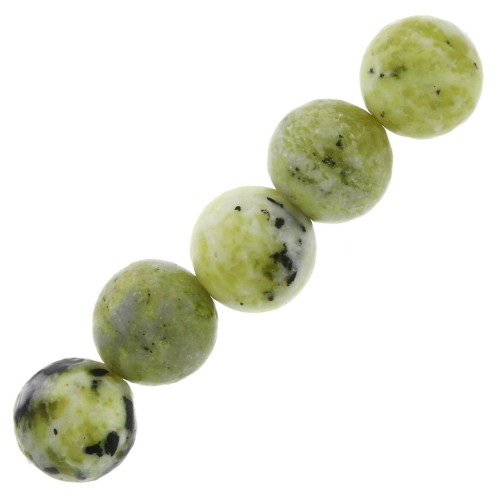 8mm Gemstone round beads Serpentine x10