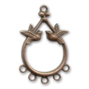 Birds spacer 36mm Old copper tone  x1
