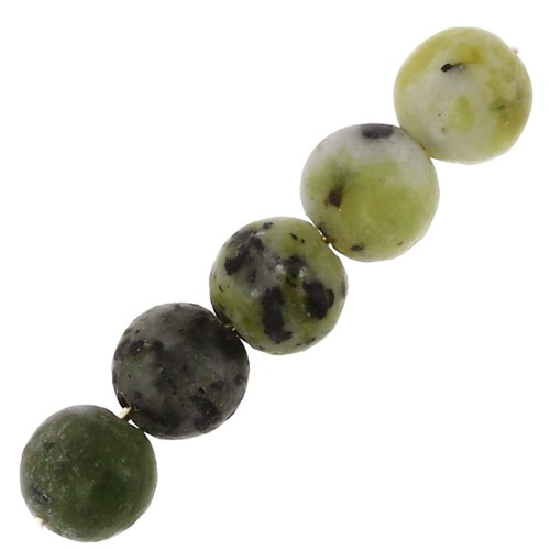 4mm Gemstone round beads Serpentine x20