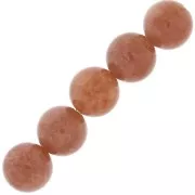 10mm Gemstone round beads Sun Stone x5