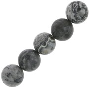 8mm Gemstone round beads Map Stone x5|raw }}