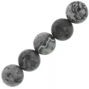 6mm Round gemstone beads - Map Stone x15