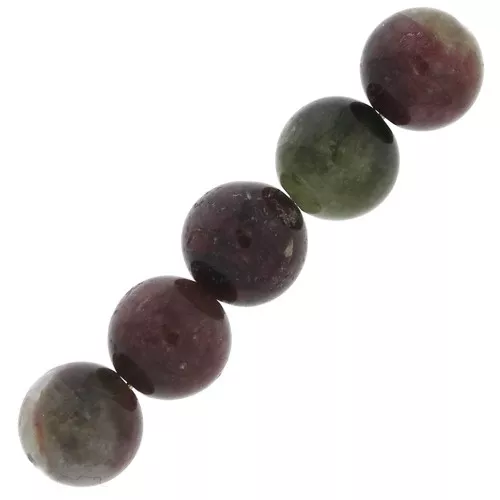 6mm Round gemstone beads - Tourmaline x15