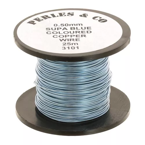 Copper wire 0.50mm Light Blue x 25 m