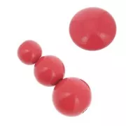 Assortment of 26 beads 6-8-10 mm and 2 cabochons in opaque resin - Light Red x1