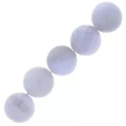 4mm Gemstone round beads Blue Agathe x20
