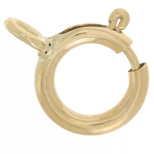 6mm Gold filled spring clasp with closed ring x 100