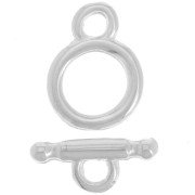 T clasps for 13 mm bracelet or necklace - Silver x1