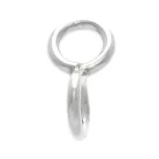 10x5mm 925 Sterling Silver Rings in 8 opposed - welded rings x1