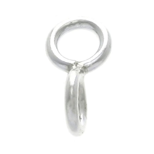 10x5mm 925 Sterling Silver Rings in 8 opposed - welded rings x1