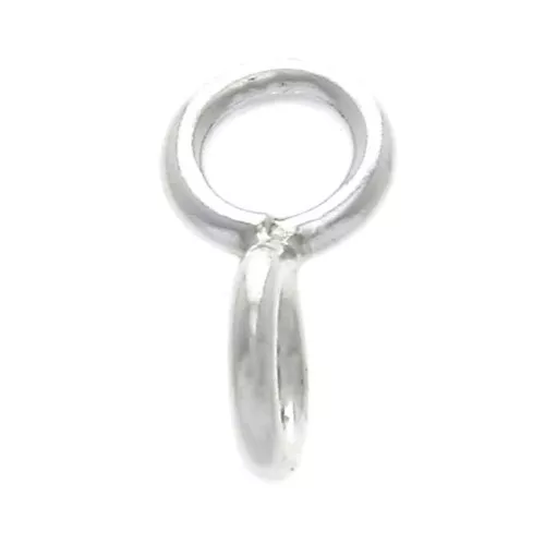 10x5mm 925 Sterling Silver Rings in 8 opposed - welded rings x1