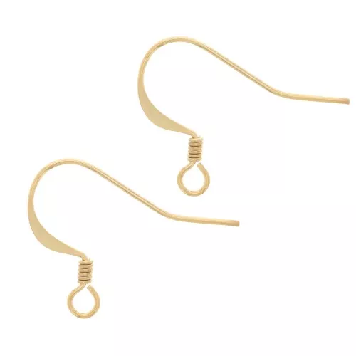 17mm fine Gold plated earwires x100