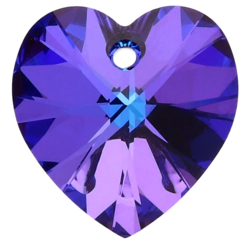 PureCrystal 6228 Heart 18x17.5mm Crystal Heliotrope x1
