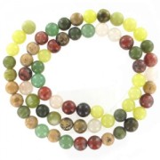 Assortment of 6mm Round Gemstone Beads x37cm