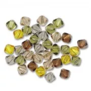 Mix of PureCrystal 5328 Crystal Bicones 4mm Aquaterra x50