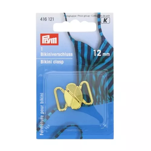 12mm Metal Bikini Clasp - Prym - Clover Shape - Gold Tone x1