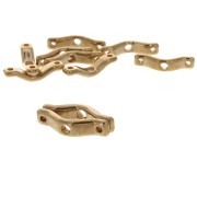 18x4mm 3-hole BowTrio spacers - Rose Gold Tone x10