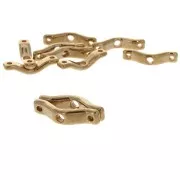 18x4mm 3-hole BowTrio spacers - Rose Gold Tone x10