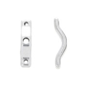 18x4mm 3-hole BowTrio spacers - Antique Silver Tone x10|raw }}