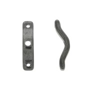 18x4mm 3-hole BowTrio spacers - Gunmetal x10