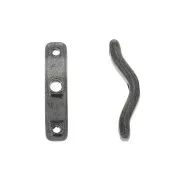 18x4mm 3-hole BowTrio spacers - Gunmetal x10