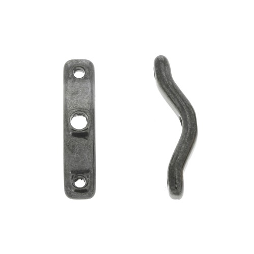 18x4mm 3-hole BowTrio spacers - Gunmetal x10