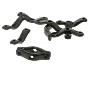 18x4mm 3-hole BowTrio spacers - Gunmetal x10