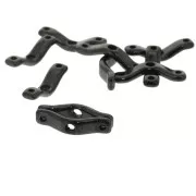 18x4mm 3-hole BowTrio spacers - Gunmetal x10