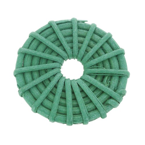 40mm Braided wood ring pendant - Pearl Effect Green x1