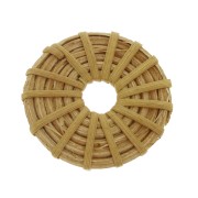40mm Braided wood ring pendant - Natural x1