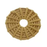 40mm Braided wood ring pendant - Natural x1